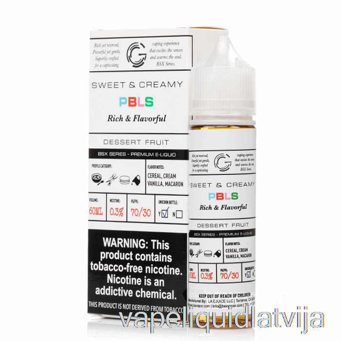 Pbls - Bsx Series - 60ml 3mg Vape šķidrums